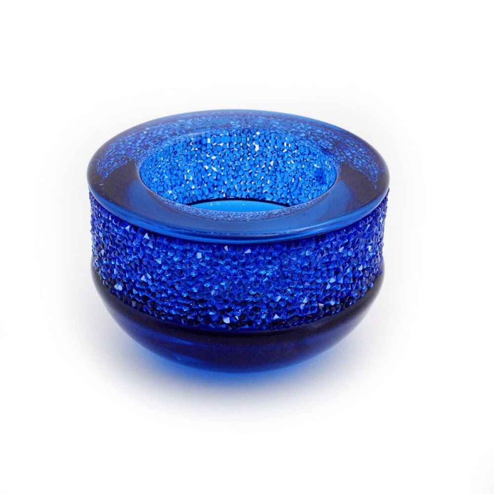 NWT💎Swarovski💎Dark Blue Crystal Candle Holder - Picture 4 of 8